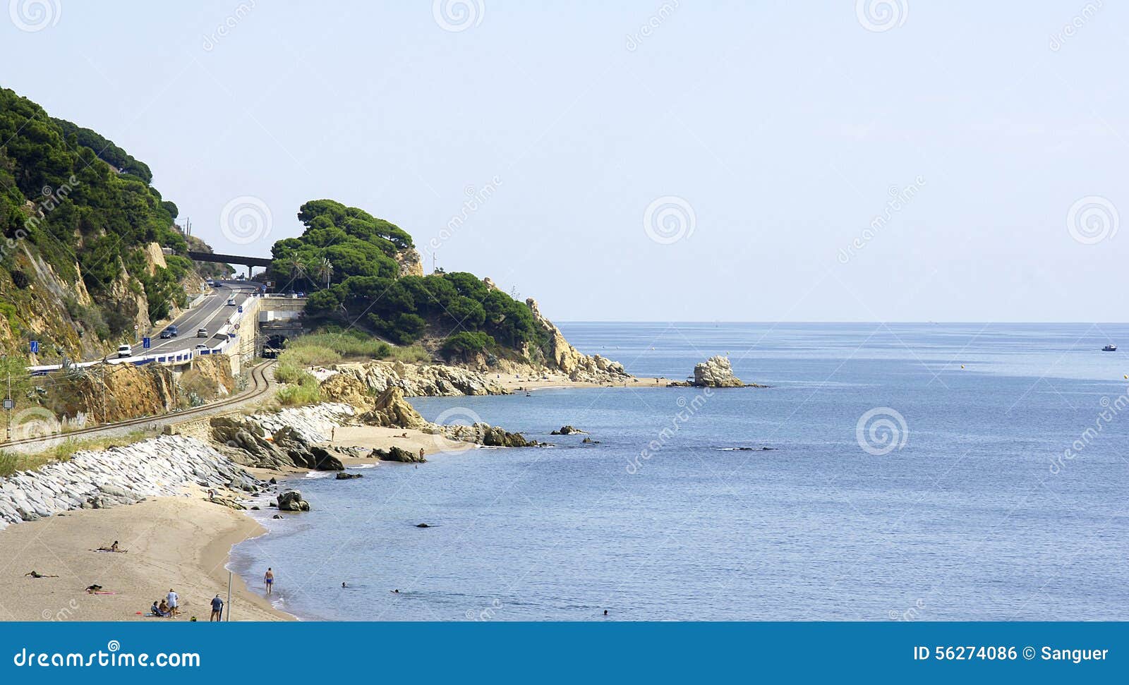 beach on the maresme coast