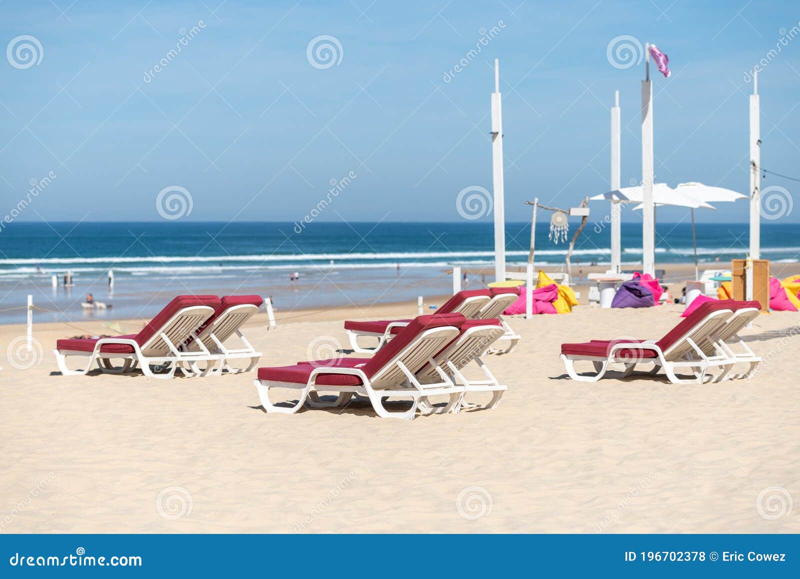 the beach of mimizan, near biscarrosse in france