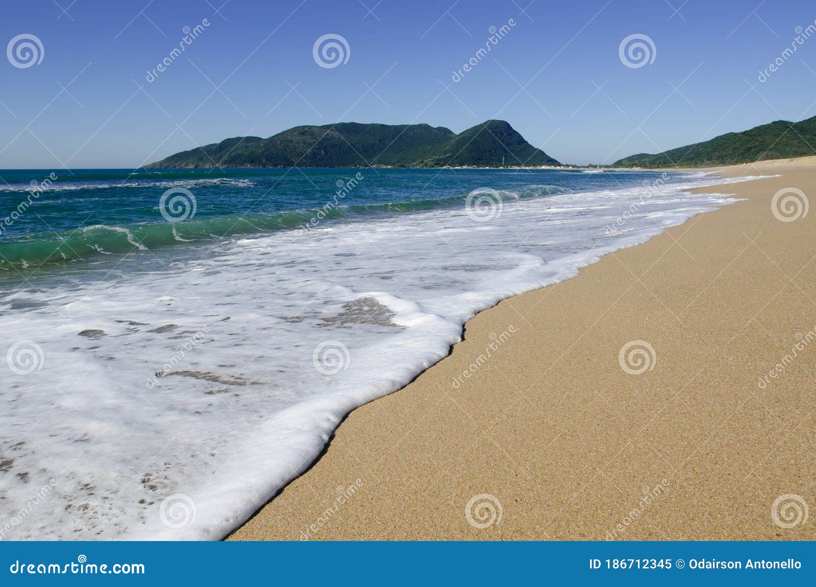 beach morro das pedras, island of florianopolis brazil, south of the island.