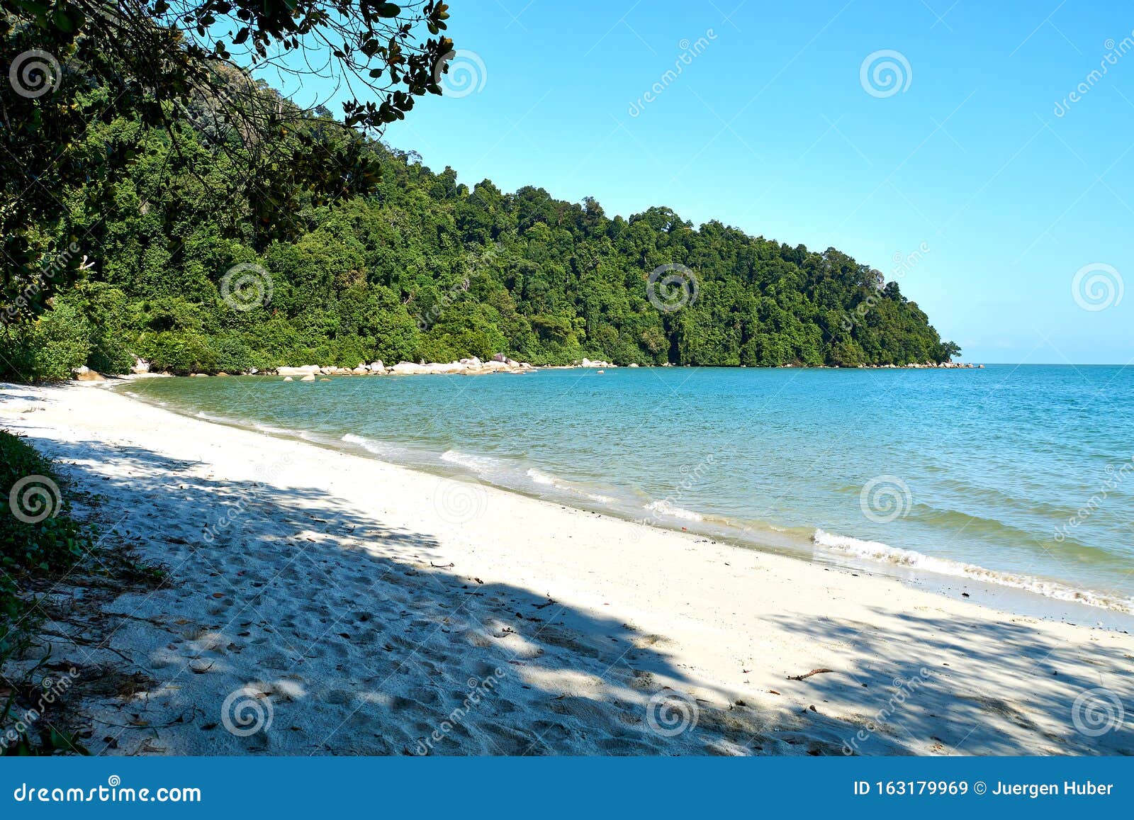 Beach at National Park in Penang, Malaysia Stock Image - Image of malay