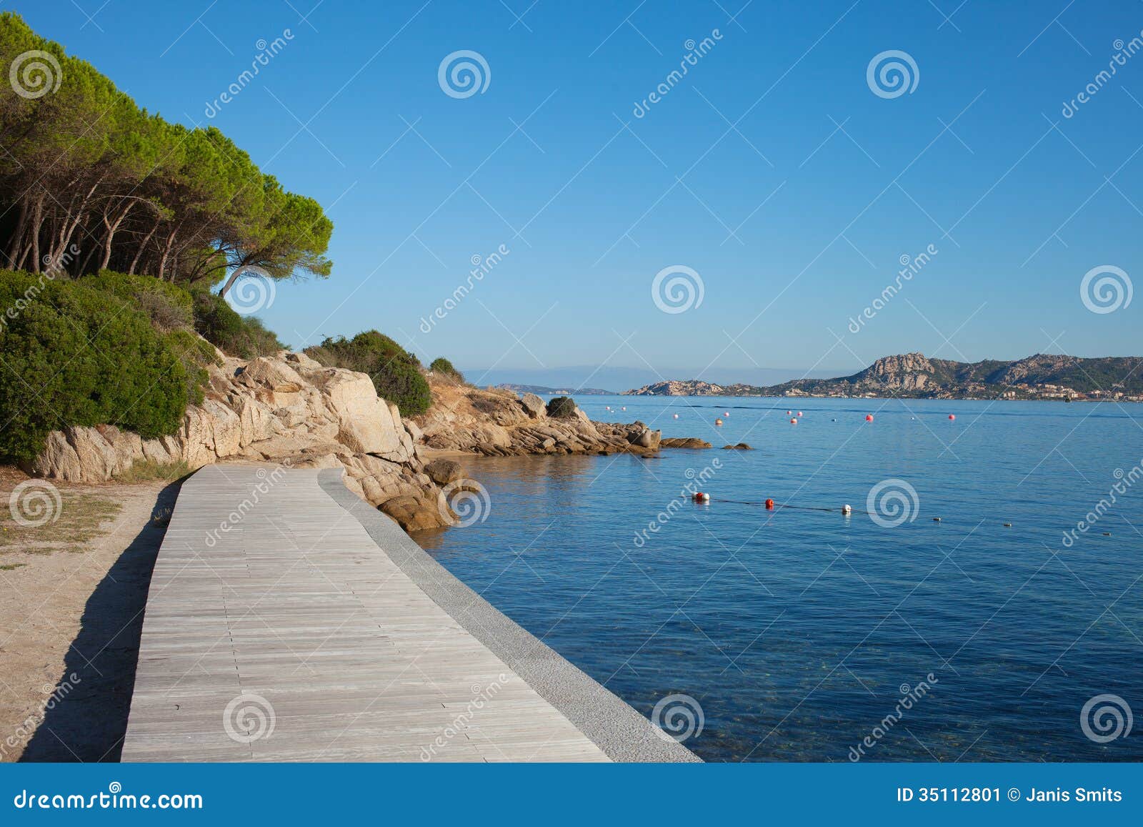 Beach in Palau, Sardinia. stock image. Image of background 35112801