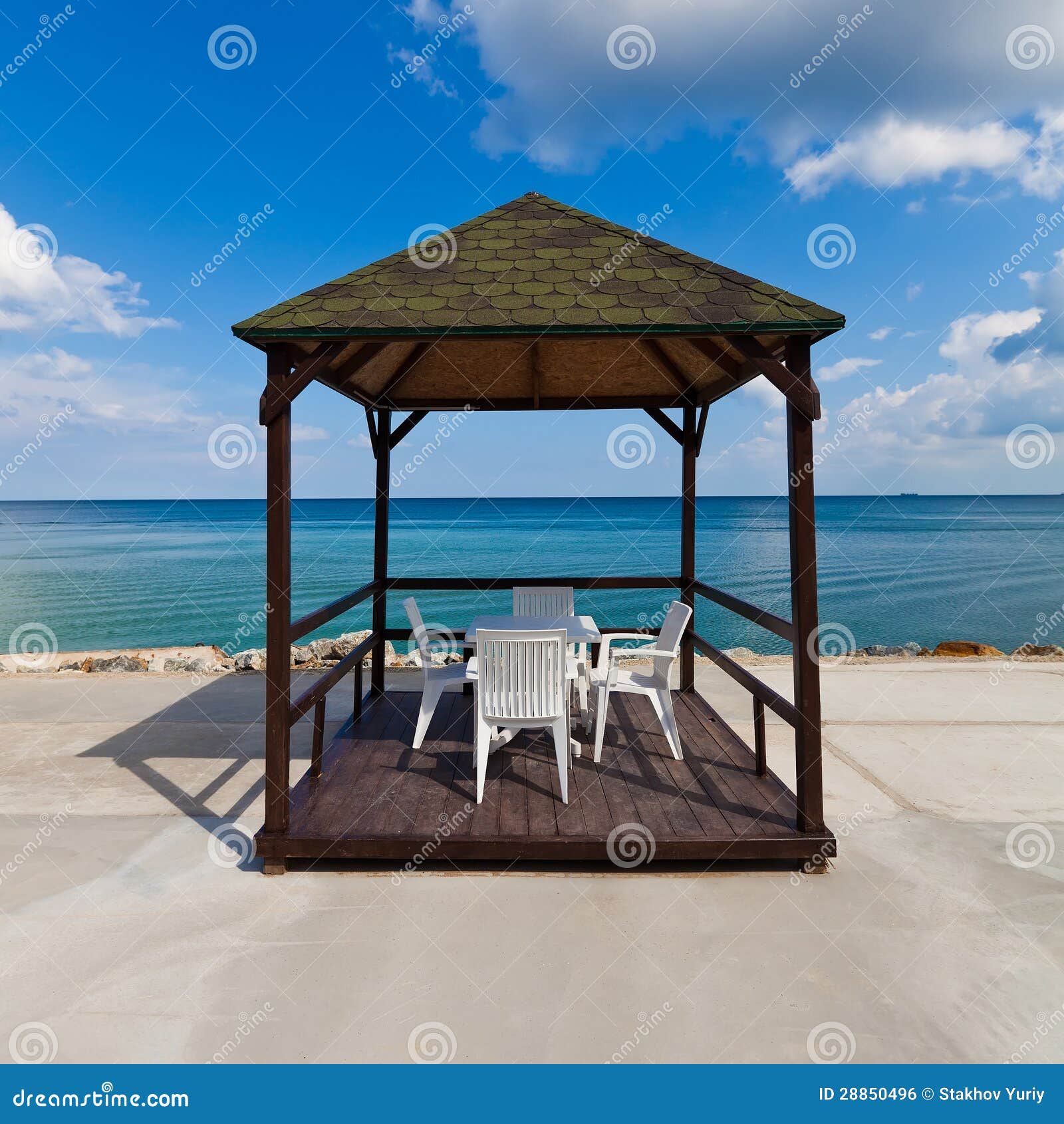 Beach Pavilion On The Beach Of Schiermonnikoog On The North Sea Seen