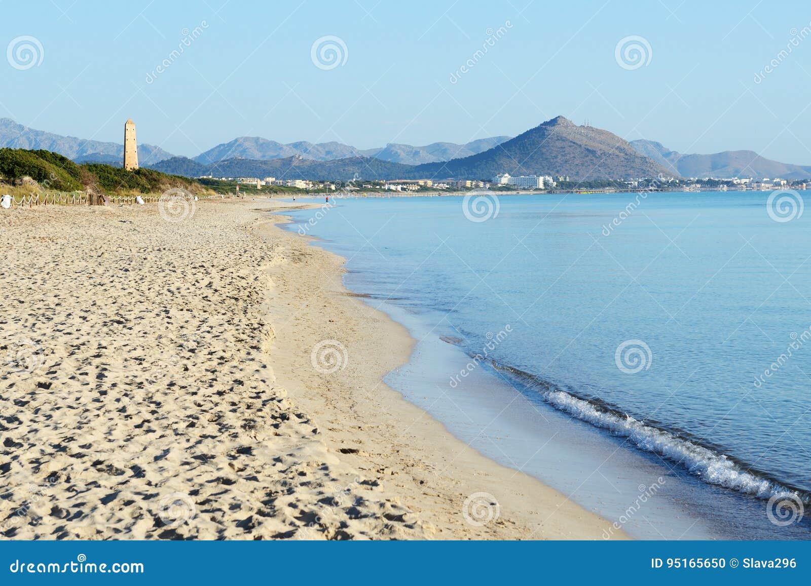 the beach in playa de muro