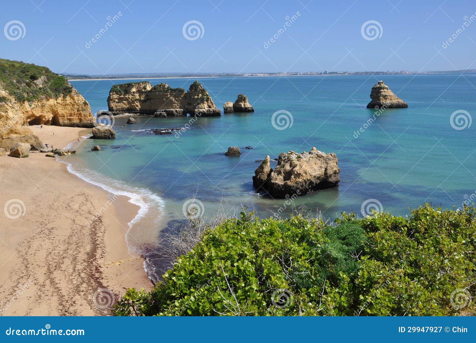 praia dona ana, algarve, portugal, europe