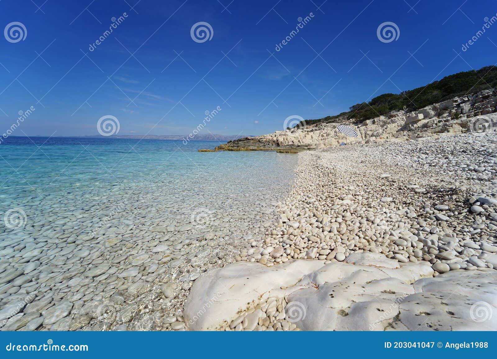 beach on the proizd islet, vela luka - croatia