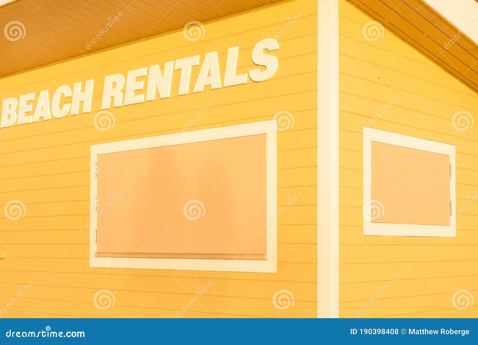 beach rentals sign for summer recreation