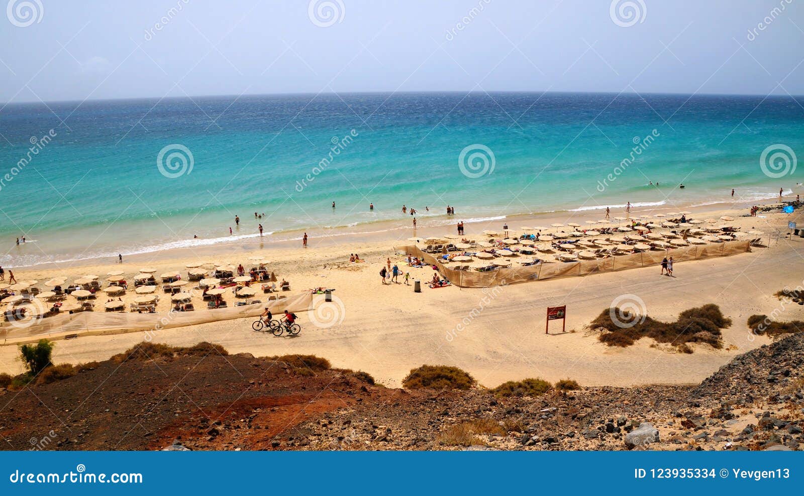 Beach in the Resort of Playa De Esquinzo, Fuerteventura, Canary Islands ...