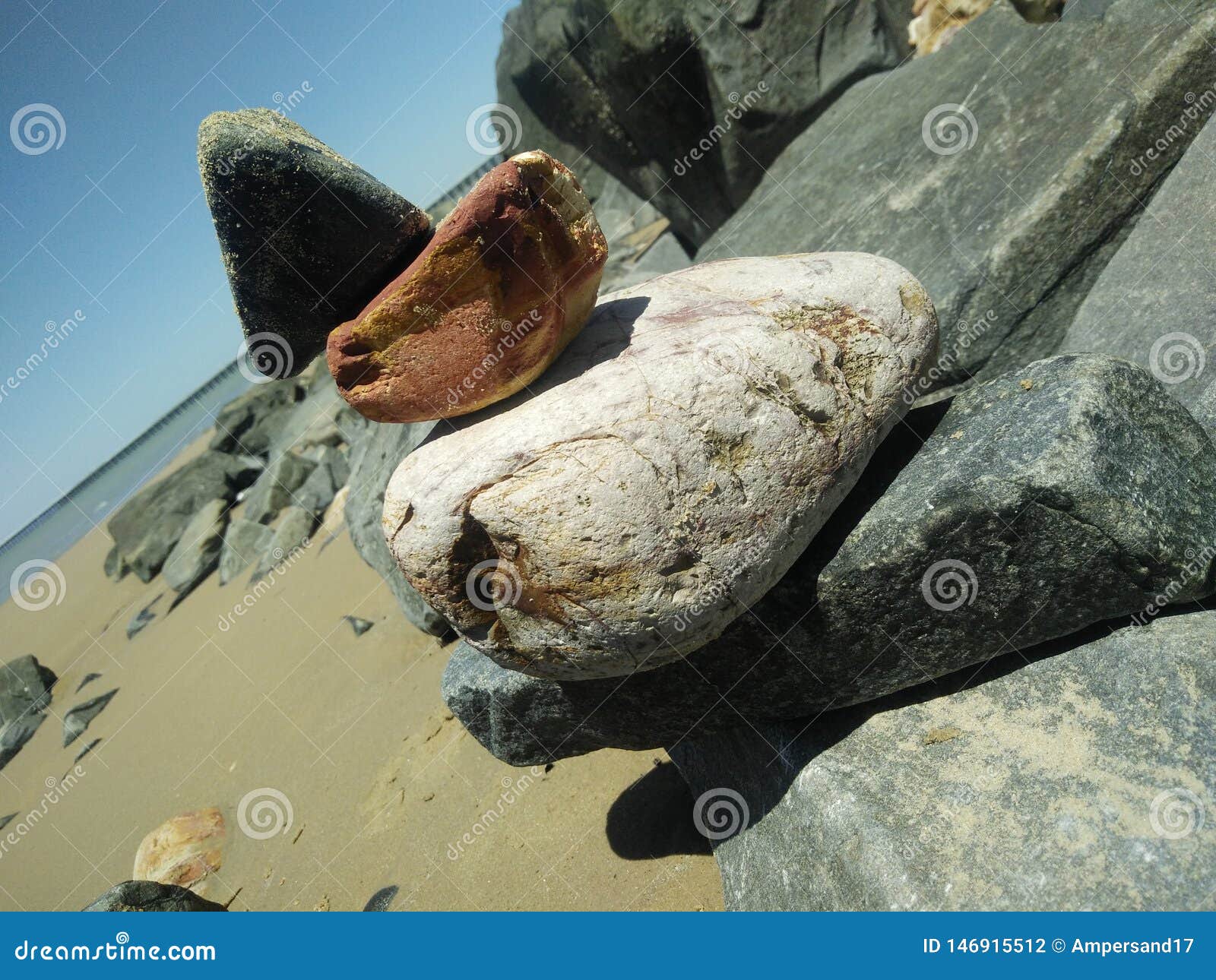 Beach Rock Stacking Sculpture Stock Photo Image of beach, rock 146915512