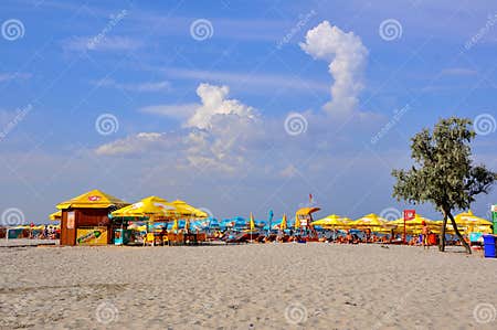 Beach in Romania editorial stock image. Image of leisure - 20751784