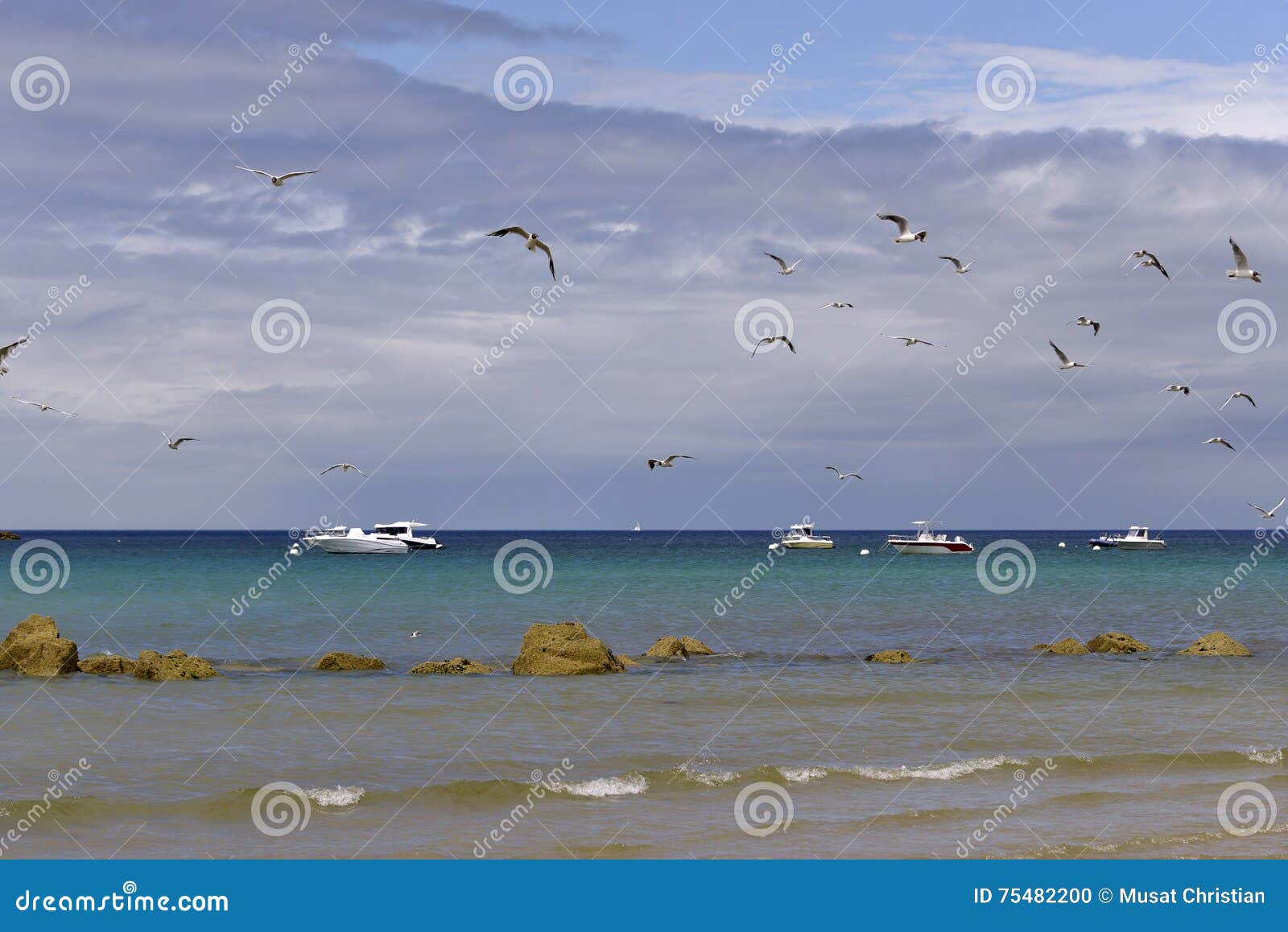 beach of sables-d'or-les-pins in france