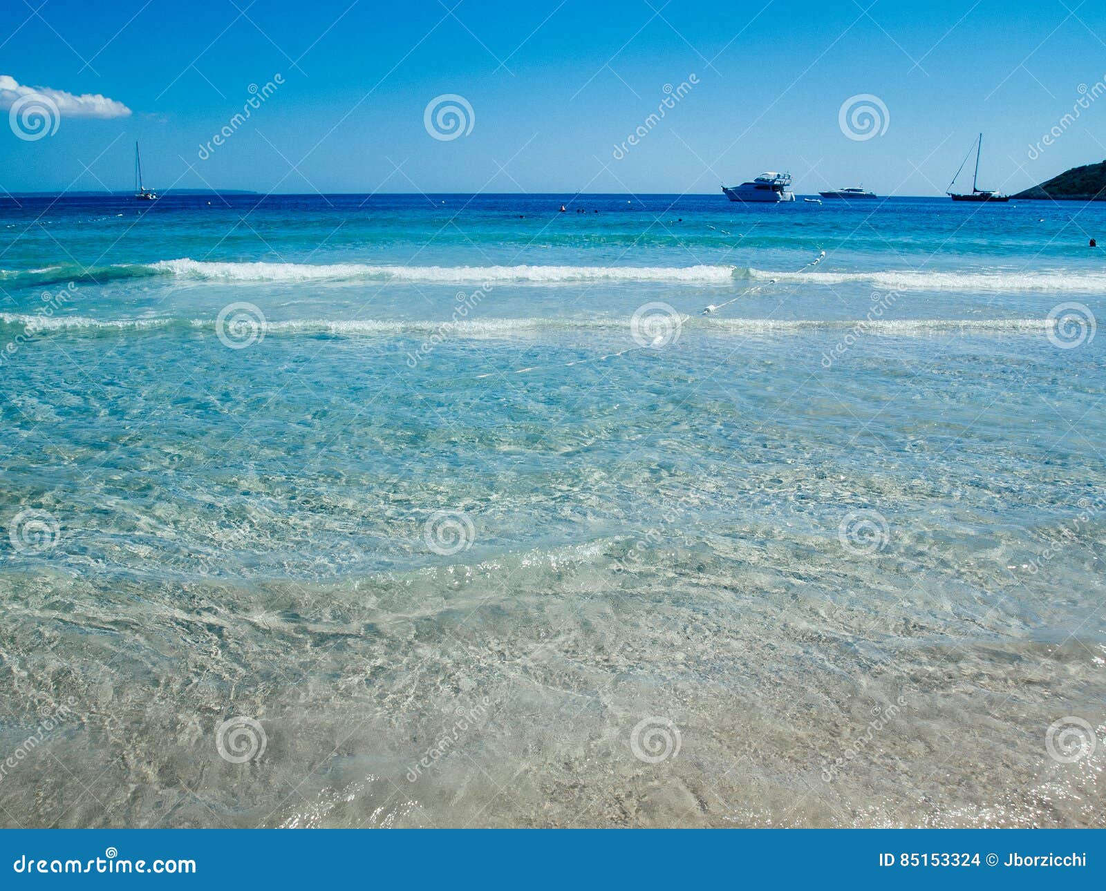 beach of salinas, ibiza, spain