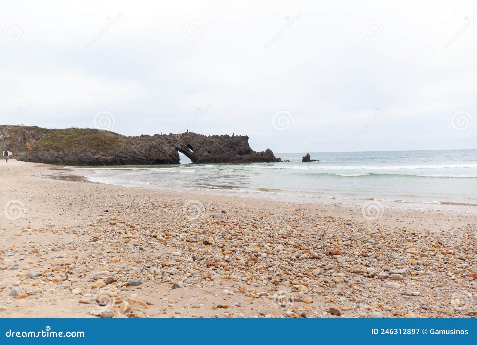 beach of san antolin, naves, llanes, asturias, spain