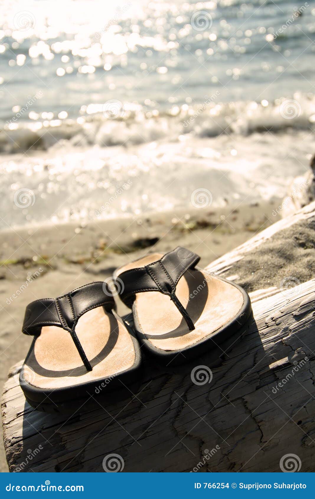 sandals on the beach