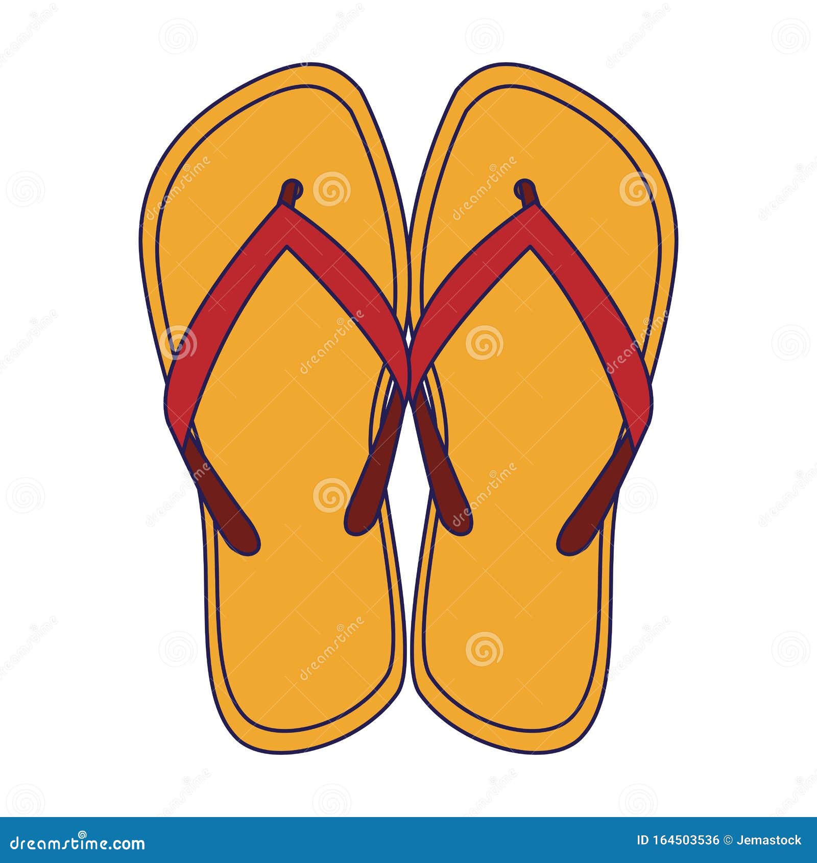 Beach Sandals Icon, Flat Design Stock Vector - Illustration of ...