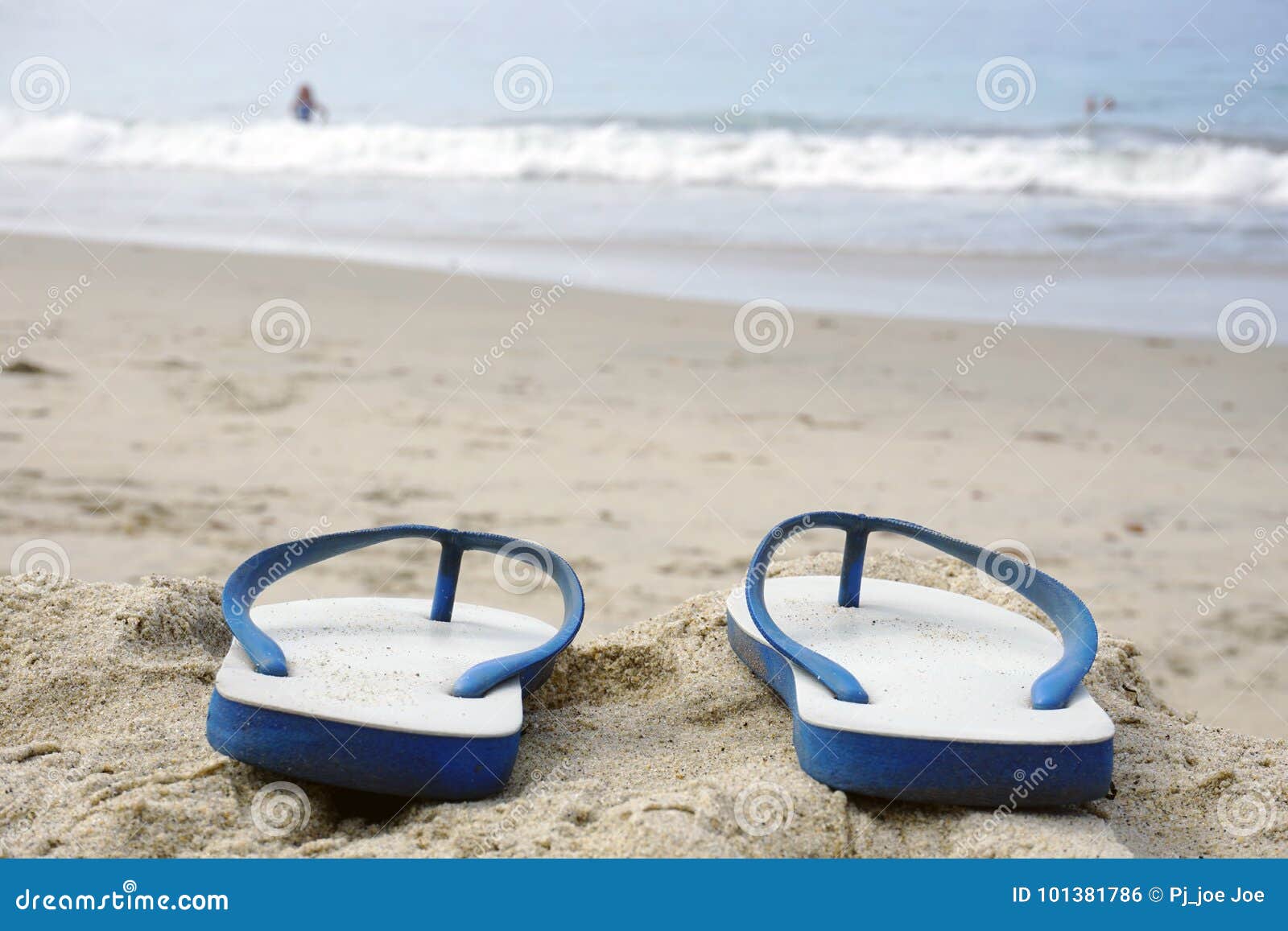 Beach Sandals on the Sandy Coast. Stock Photo - Image of holidays ...