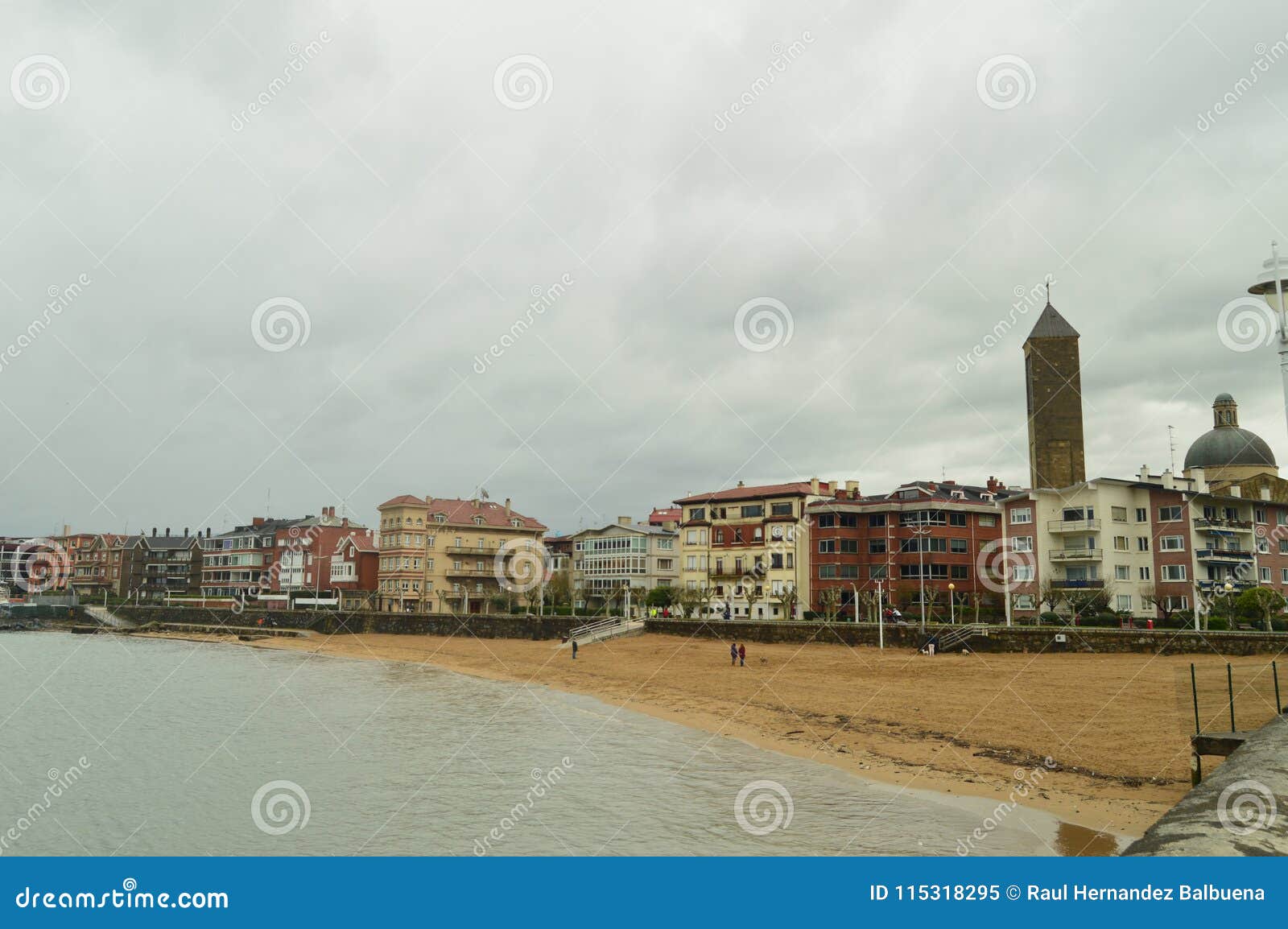 beach of the sands of getxo. nature cantabrico travel.