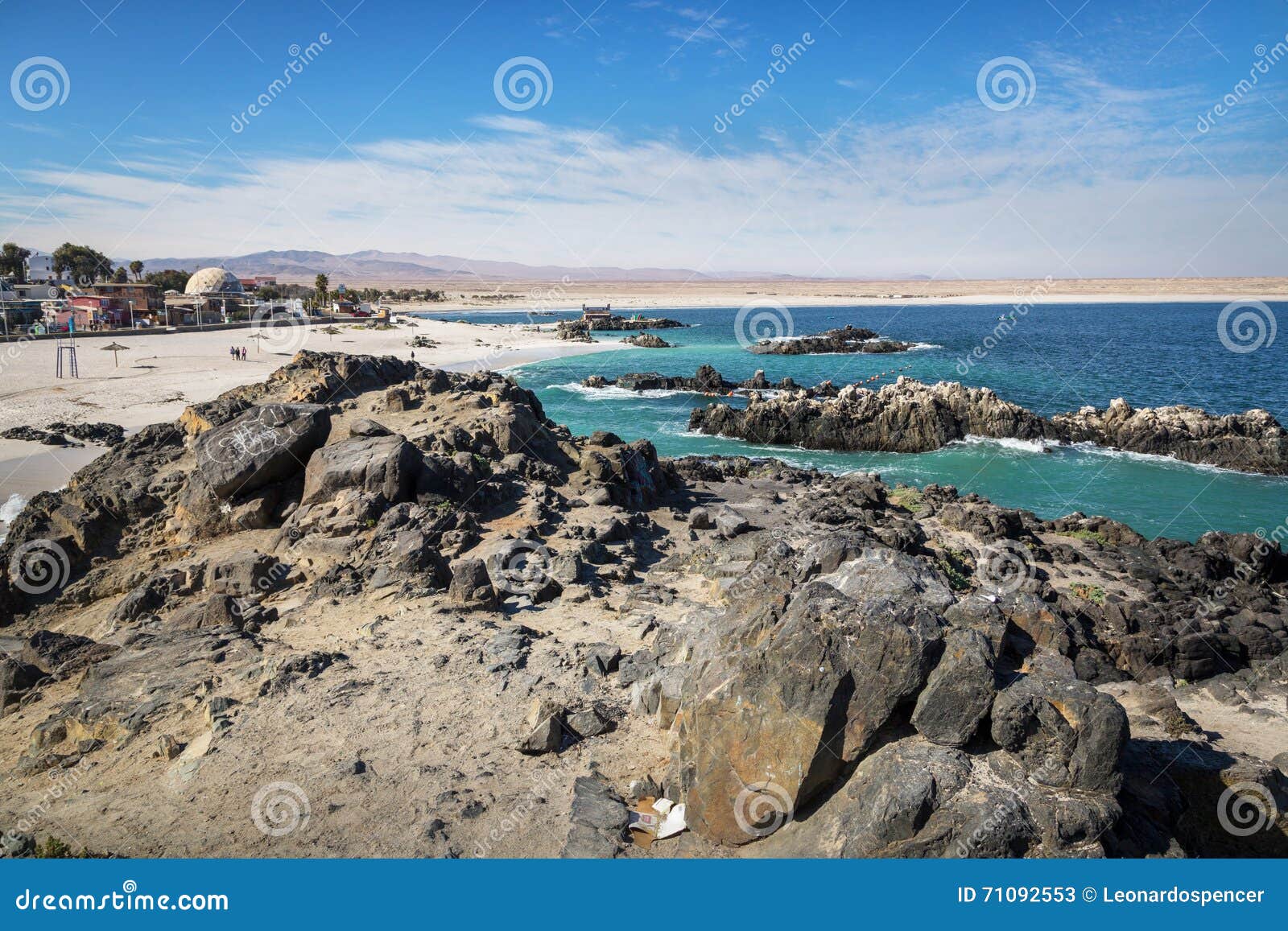 beach scenario in northern chile in bahia inglesa area.