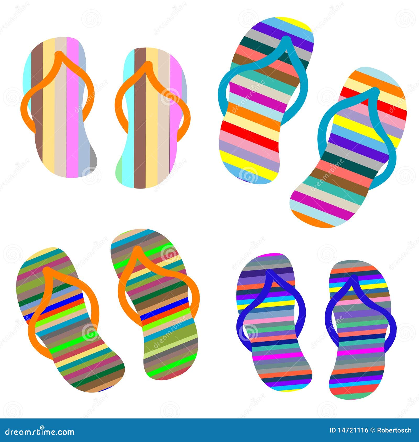 Beach shoes stock vector. Illustration of white, print - 14721116