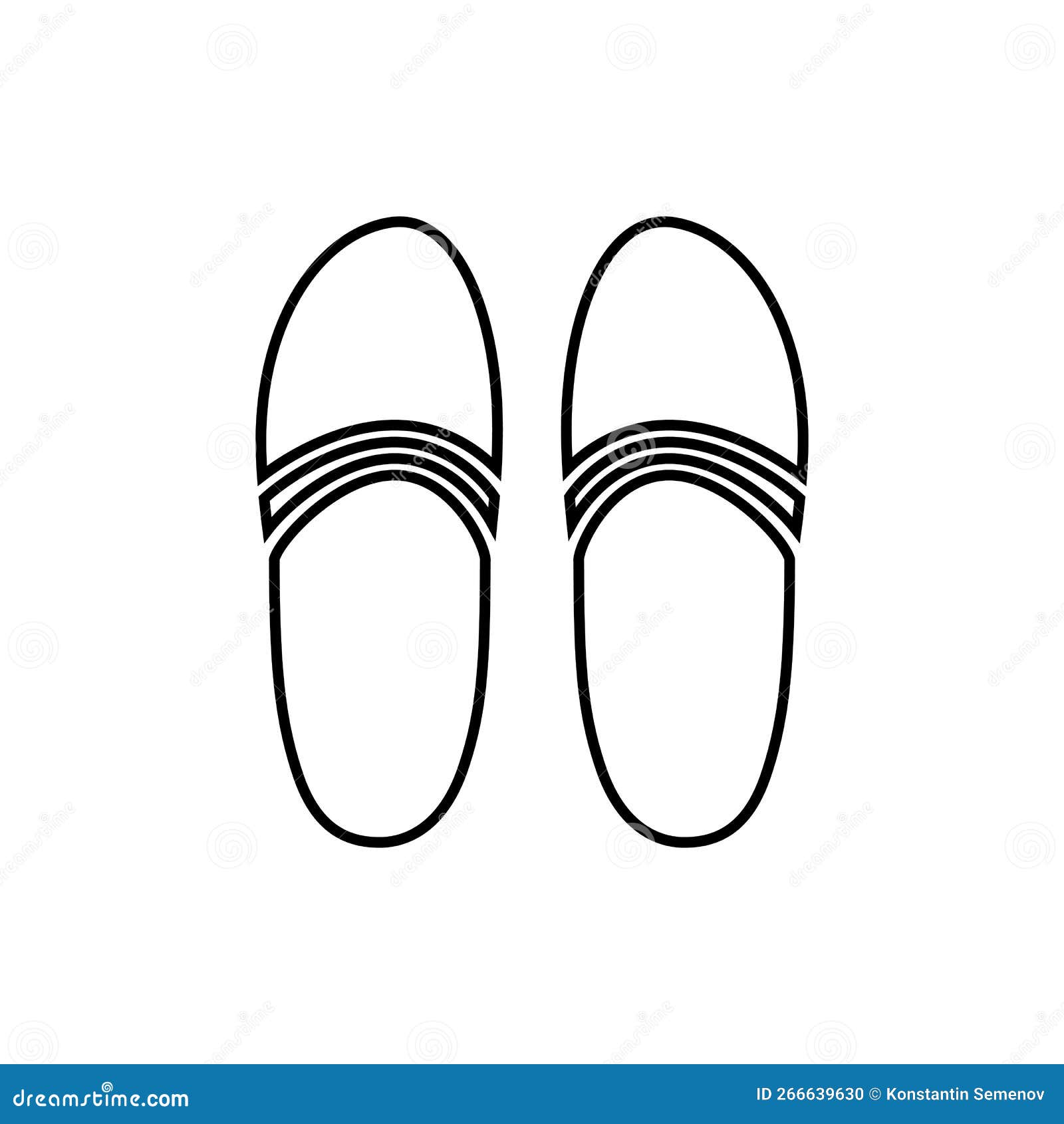 beach slippers icon on white