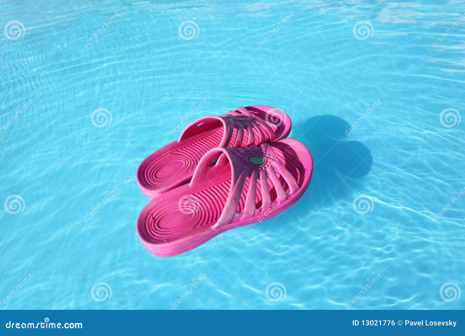 Beach Slippers Swimming on Water Stock Photo - Image of sandal, idea: