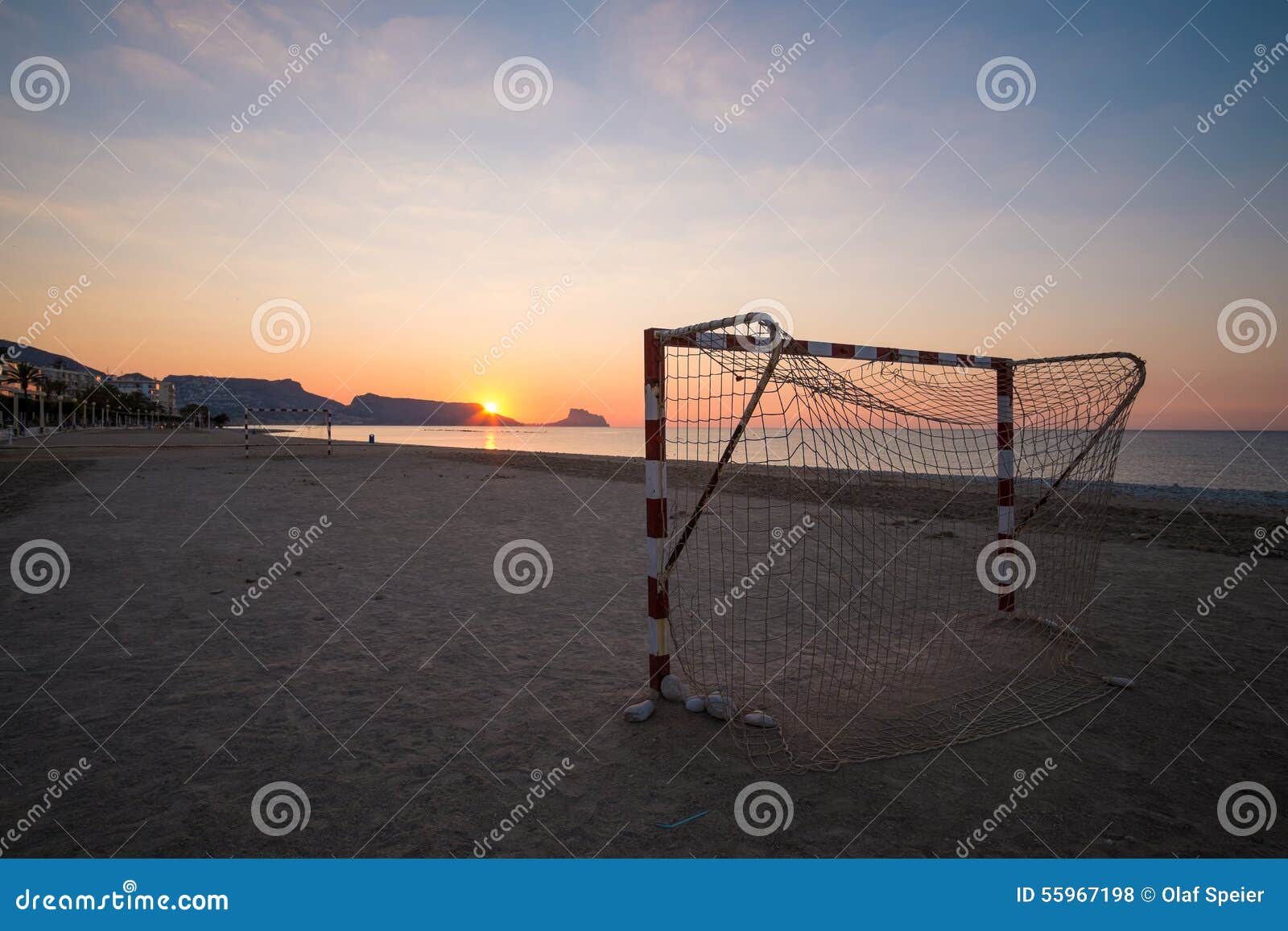 Beach soccer goals stock photo. Image of summer, equipment 55967198