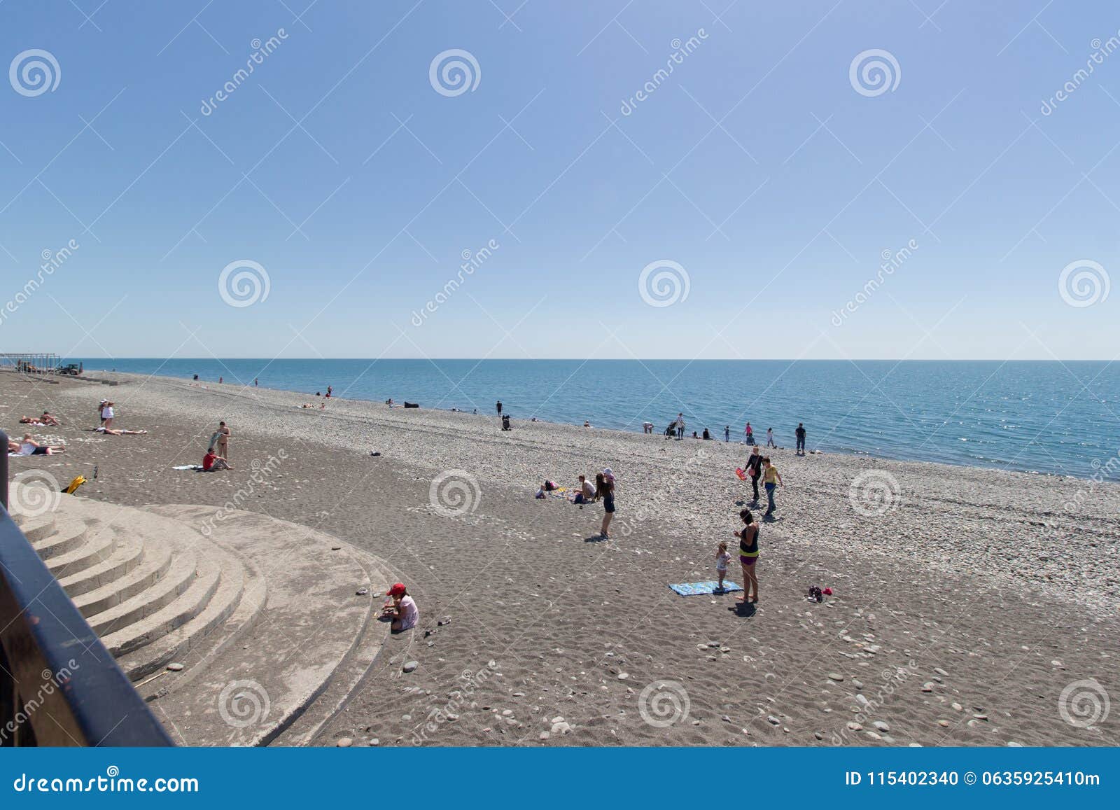 Beach in Sochi in the Spring Editorial Image - Image of russia, relax ...