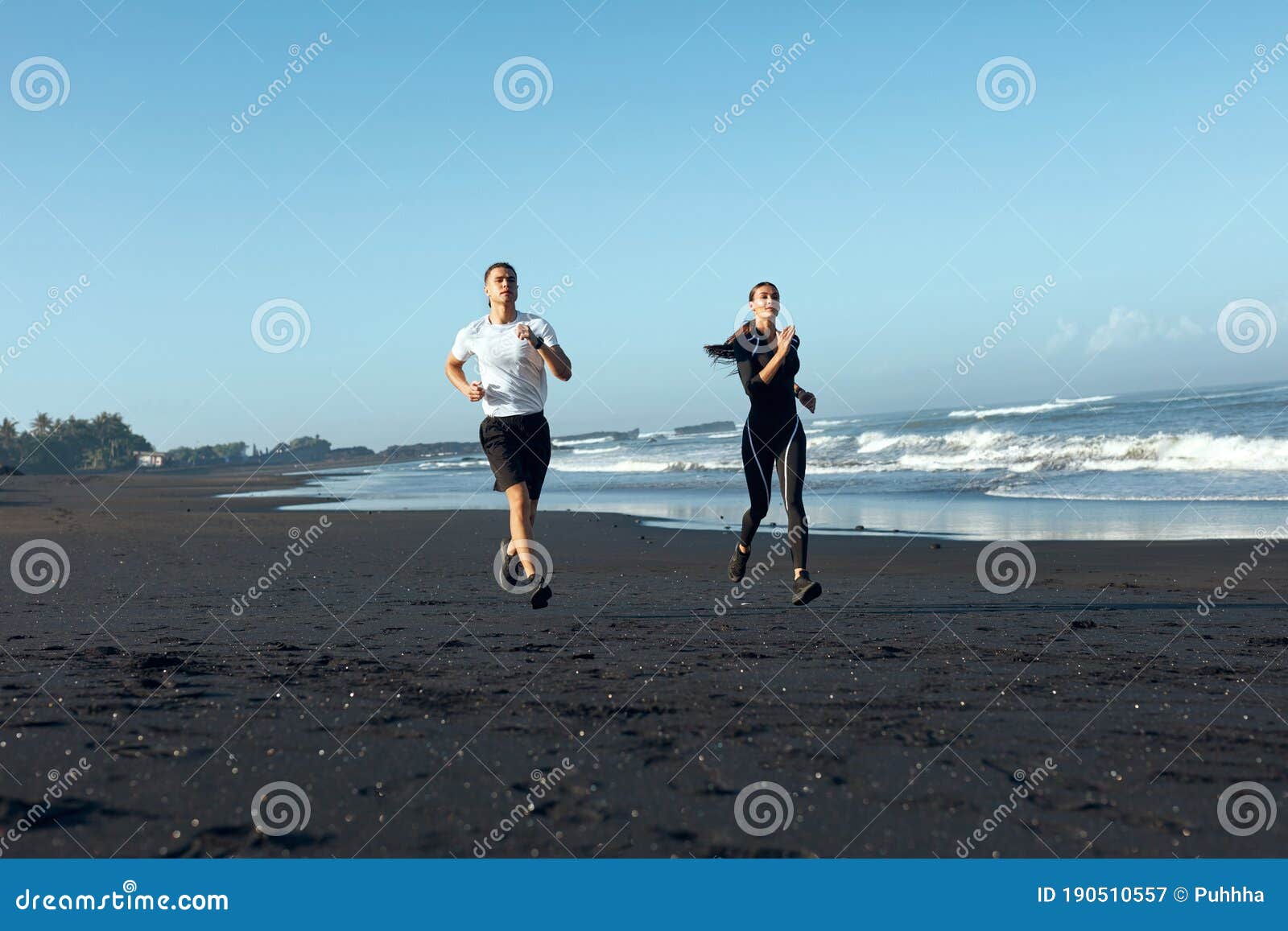 Active Female in Red Long Sleeve Jersey and Jogging Outfit Jumping