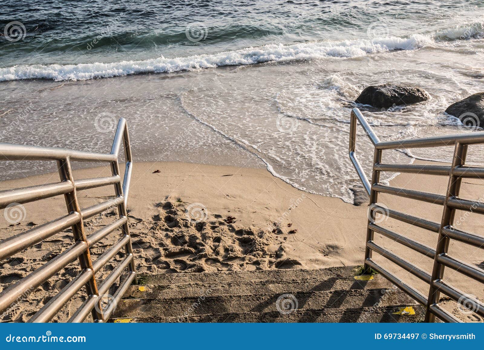 Beach Stairs in La Jolla, California Stock Image Image of nature