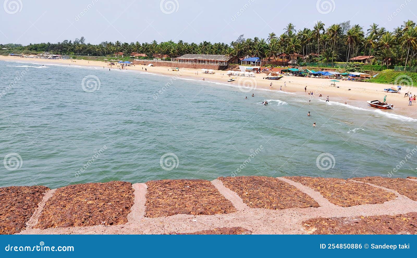 Beach stone water stock photo. Image of walkway, caribbean 254850886