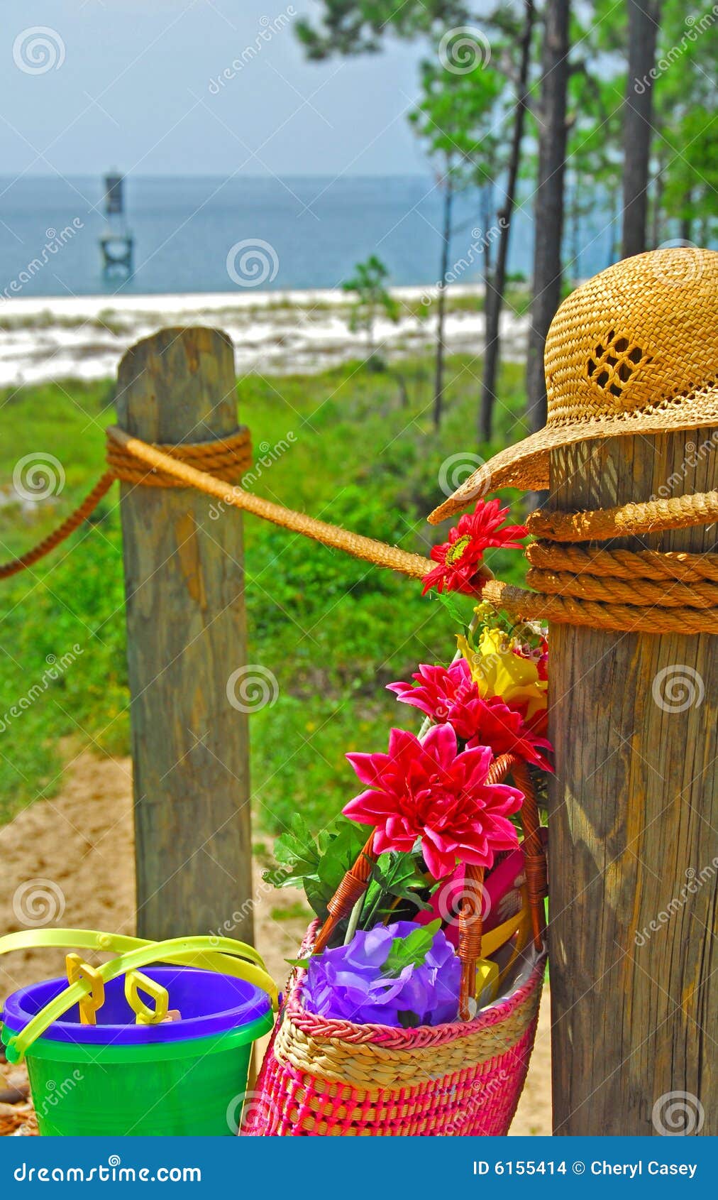 Beach Supplies at the Shore Stock Photo Image of gulf, rope 6155414