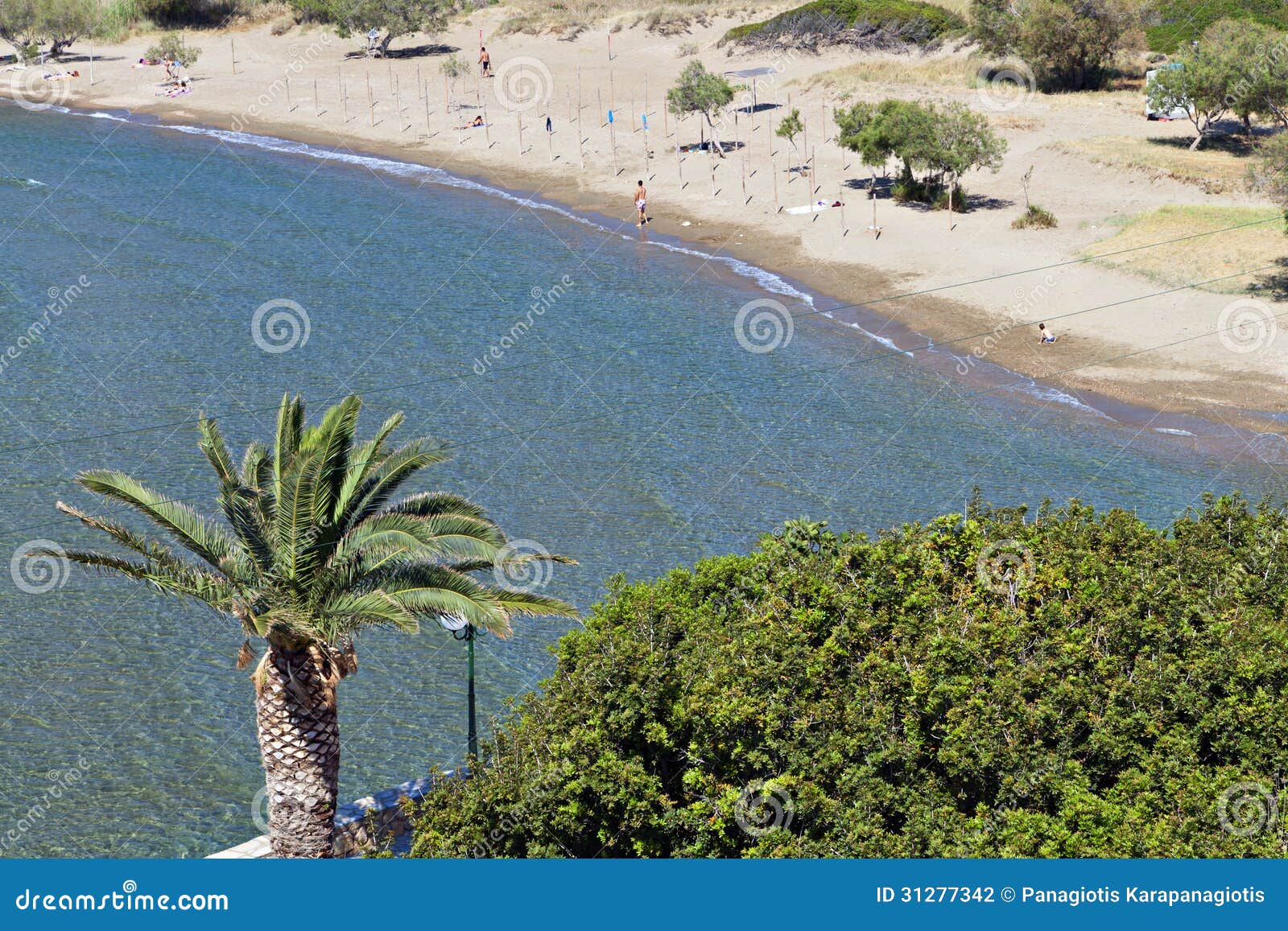 beach at syros island in greece