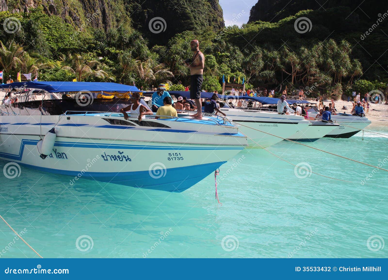 The Beach Thailand Speed Boat Trip Editorial Photography - Image Of Thailand Andaman 35533432