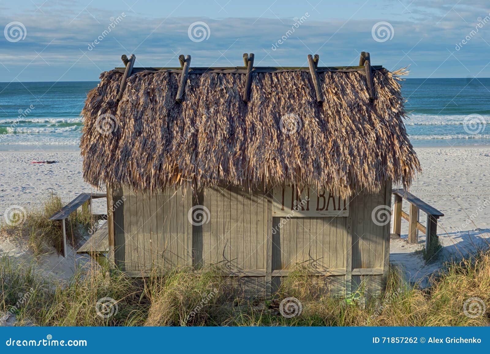 Beach Tiki Hut Bar on the Ocean Stock Photo Image of holiday, scenery