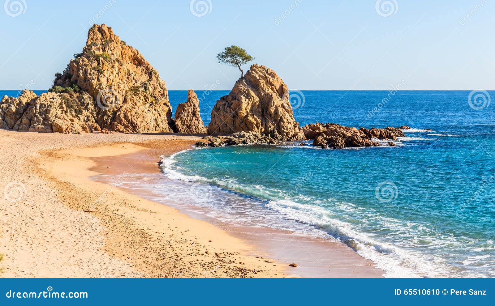 beach in tossa de mar, costa brava, catalonia