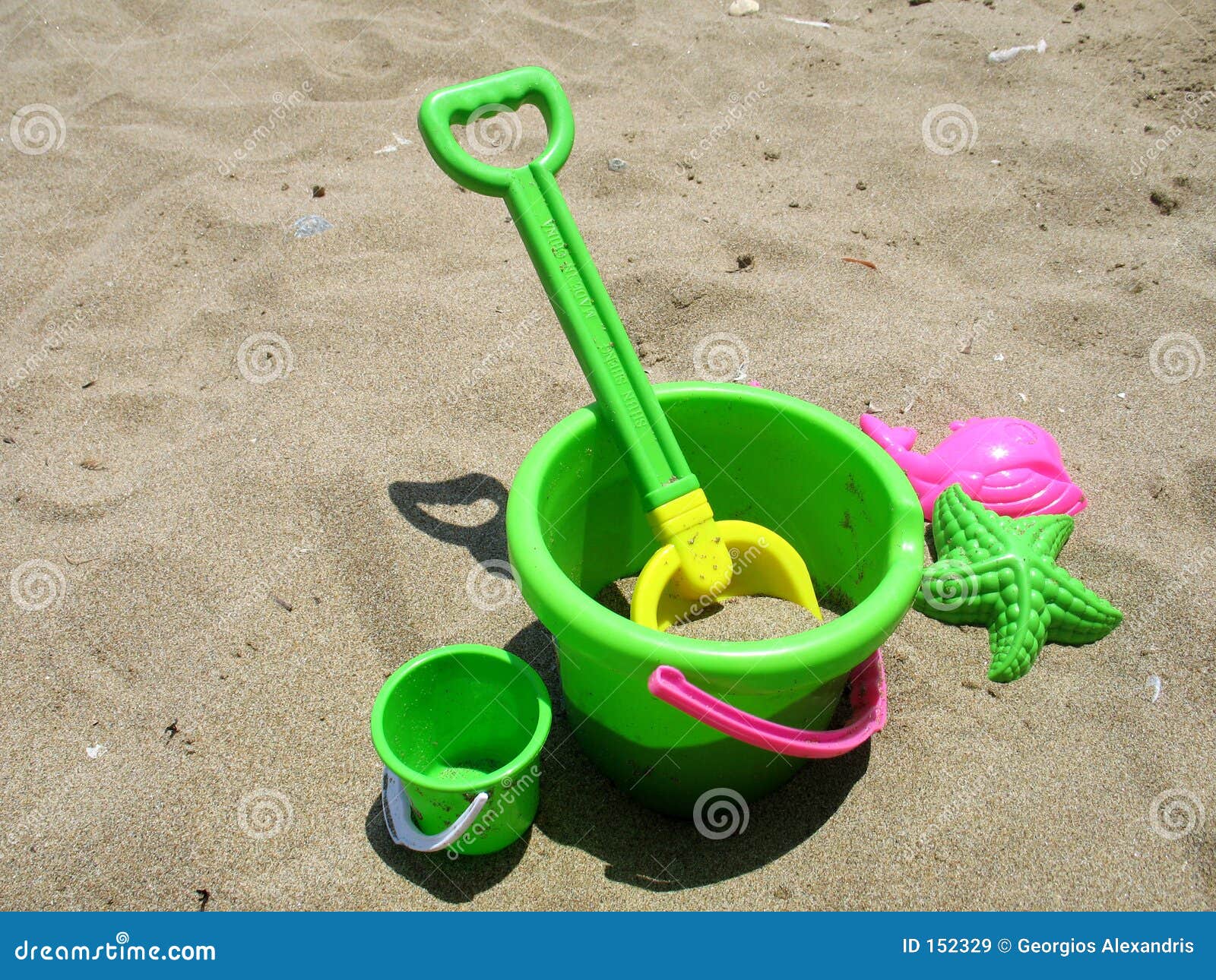 Beach Toys On A Sandy Background.summer Idea Aesthetic Concept.tropic