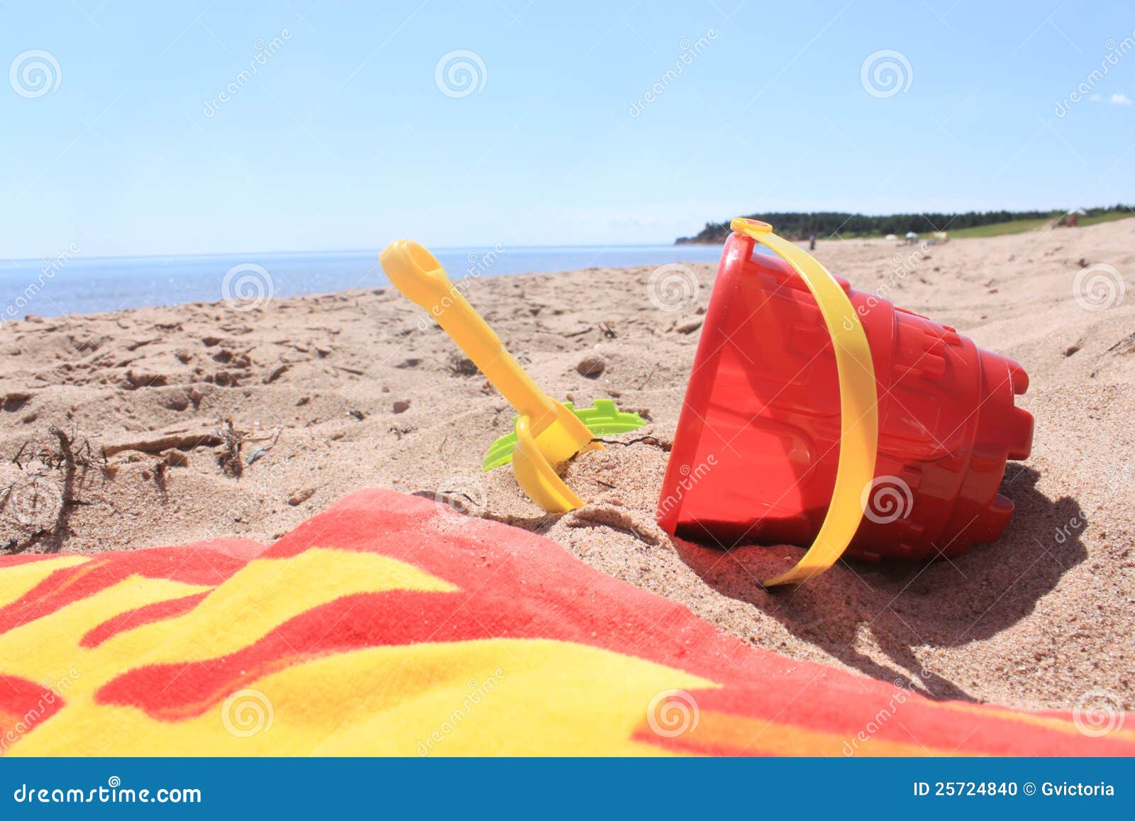 Beach toys stock photo. Image of prince, toys, bucket 25724840
