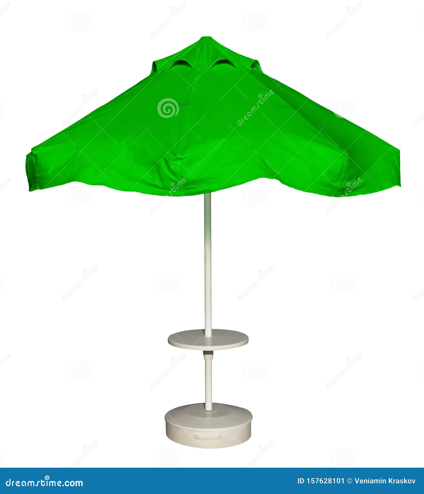 Beach umbrella green stock image. Image of coast, white 157628101