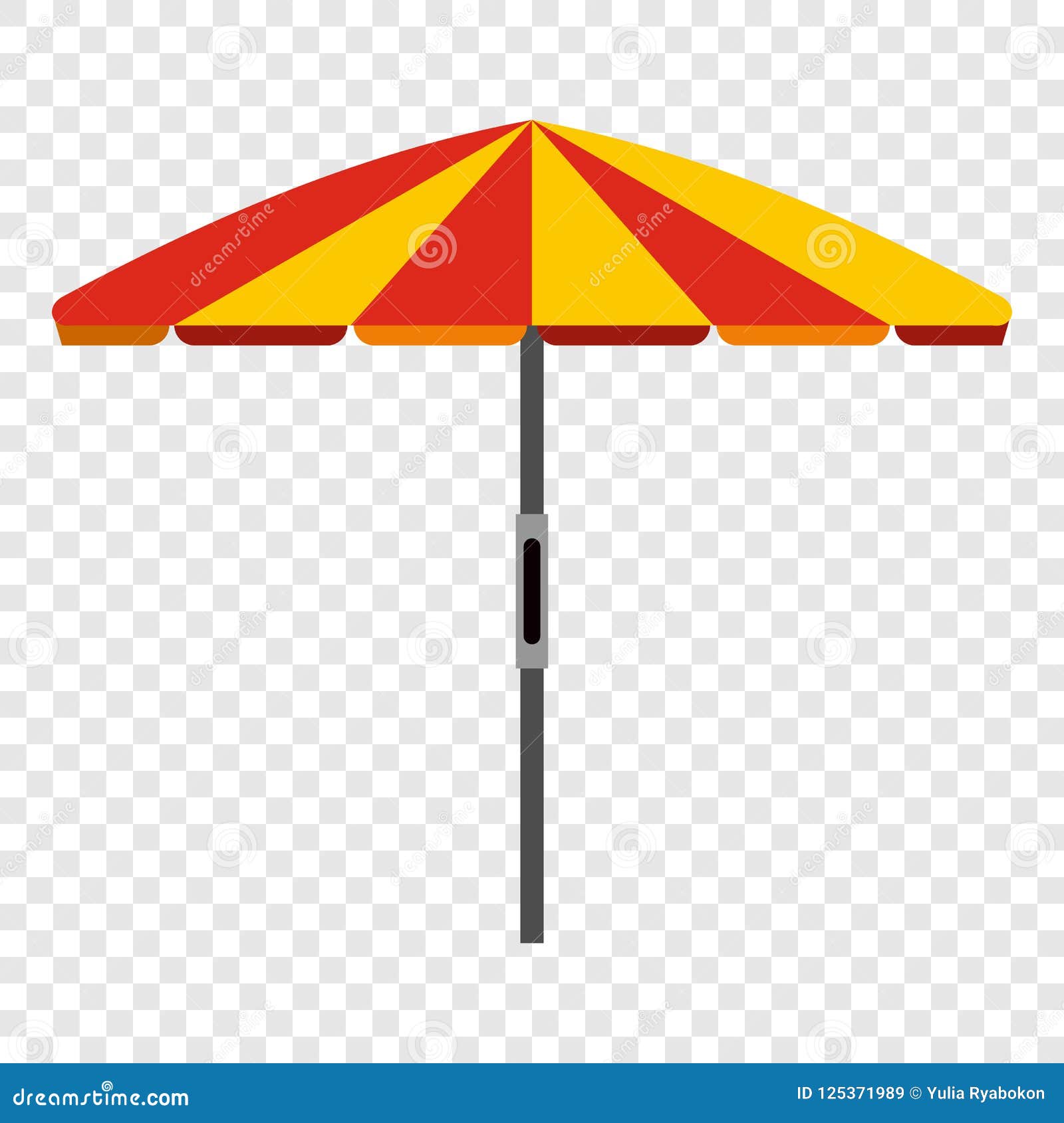 Beach umbrella icon stock illustration. Illustration of background