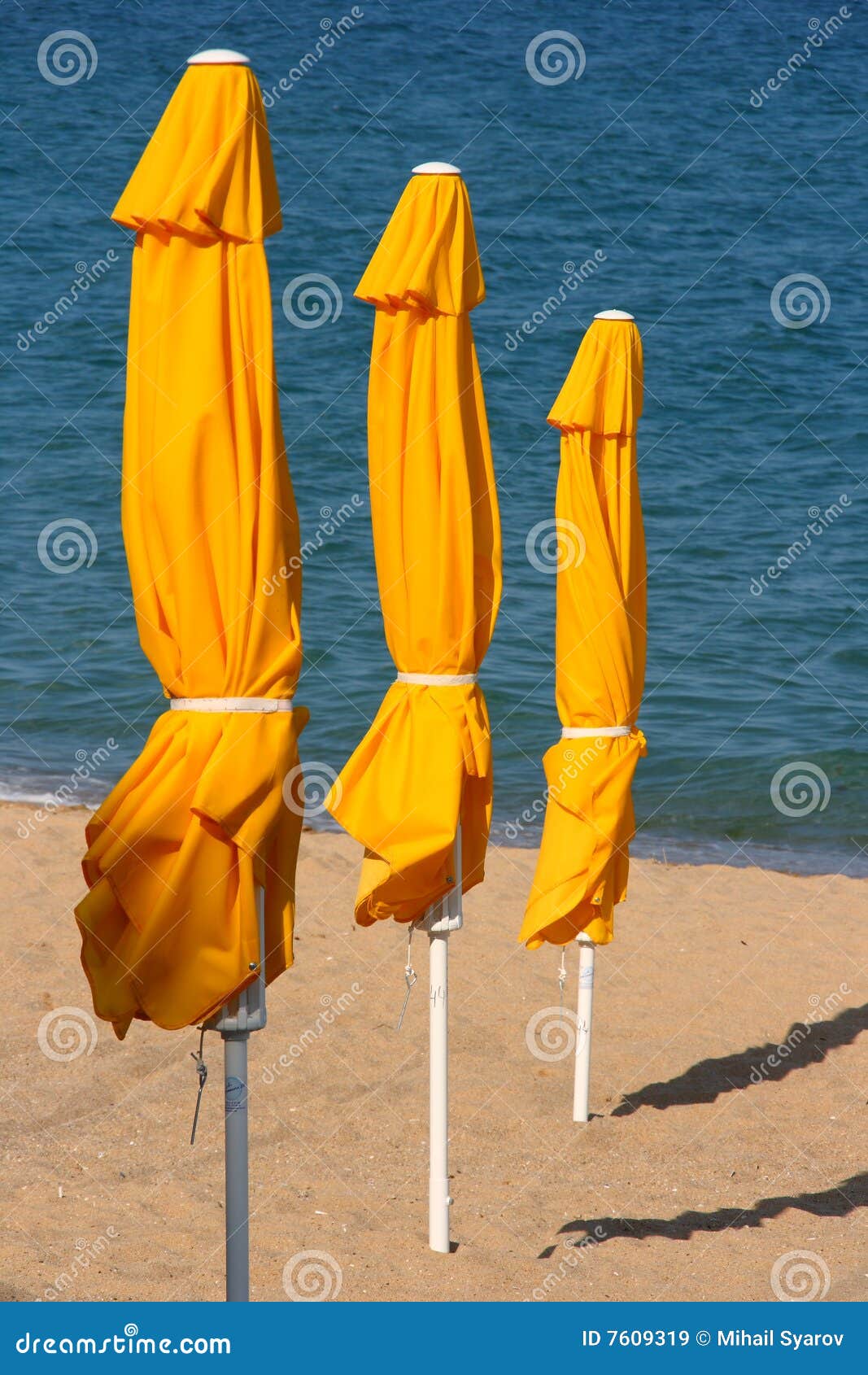 Beach umbrellas stock image. Image of sand, umbrellas 7609319