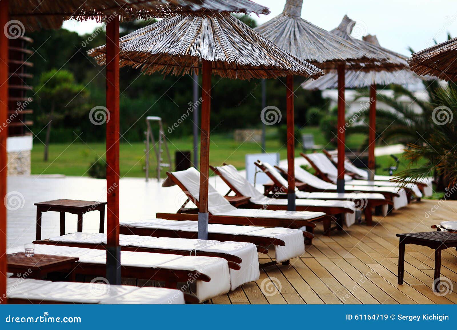 Beach Umbrellas and Lounge Chairs Stock Image Image of destinations