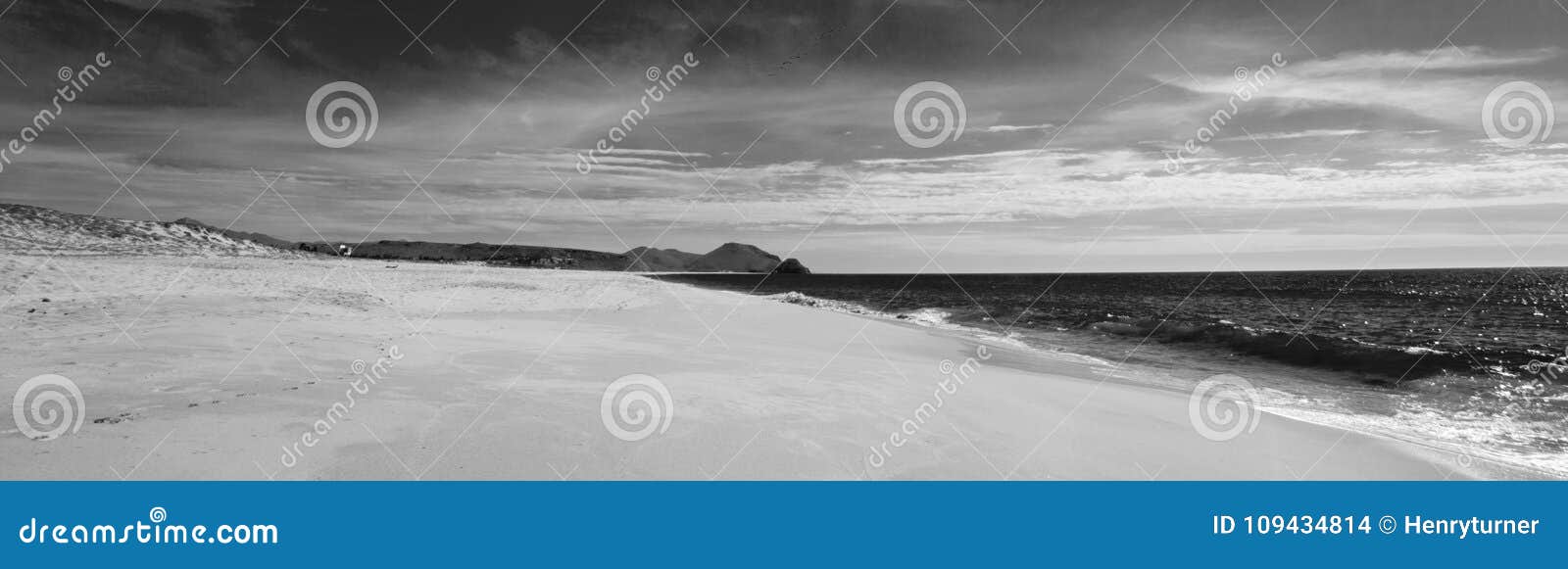 beach at todos santos central baja california mexico bcs - black and white