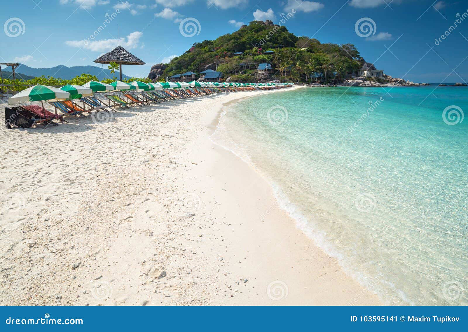 beach view of nang yuan island of koh tao island thailand