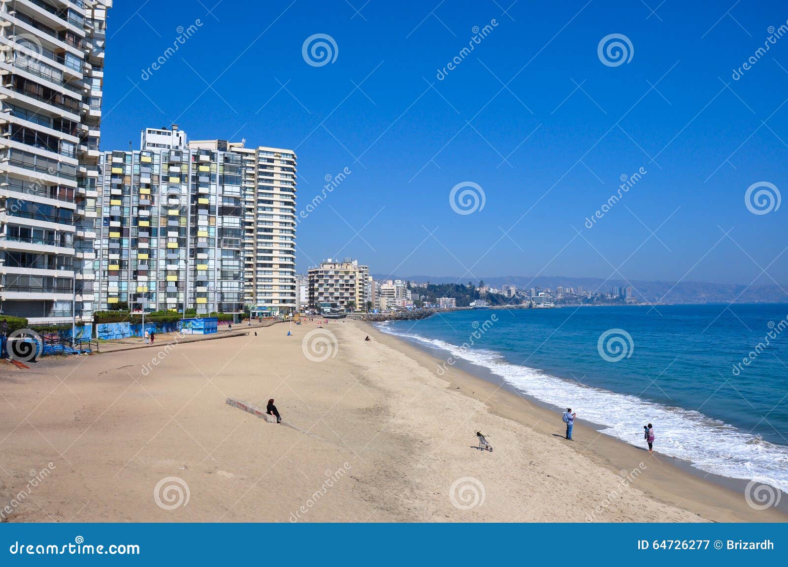 beach at vina del mar, chile