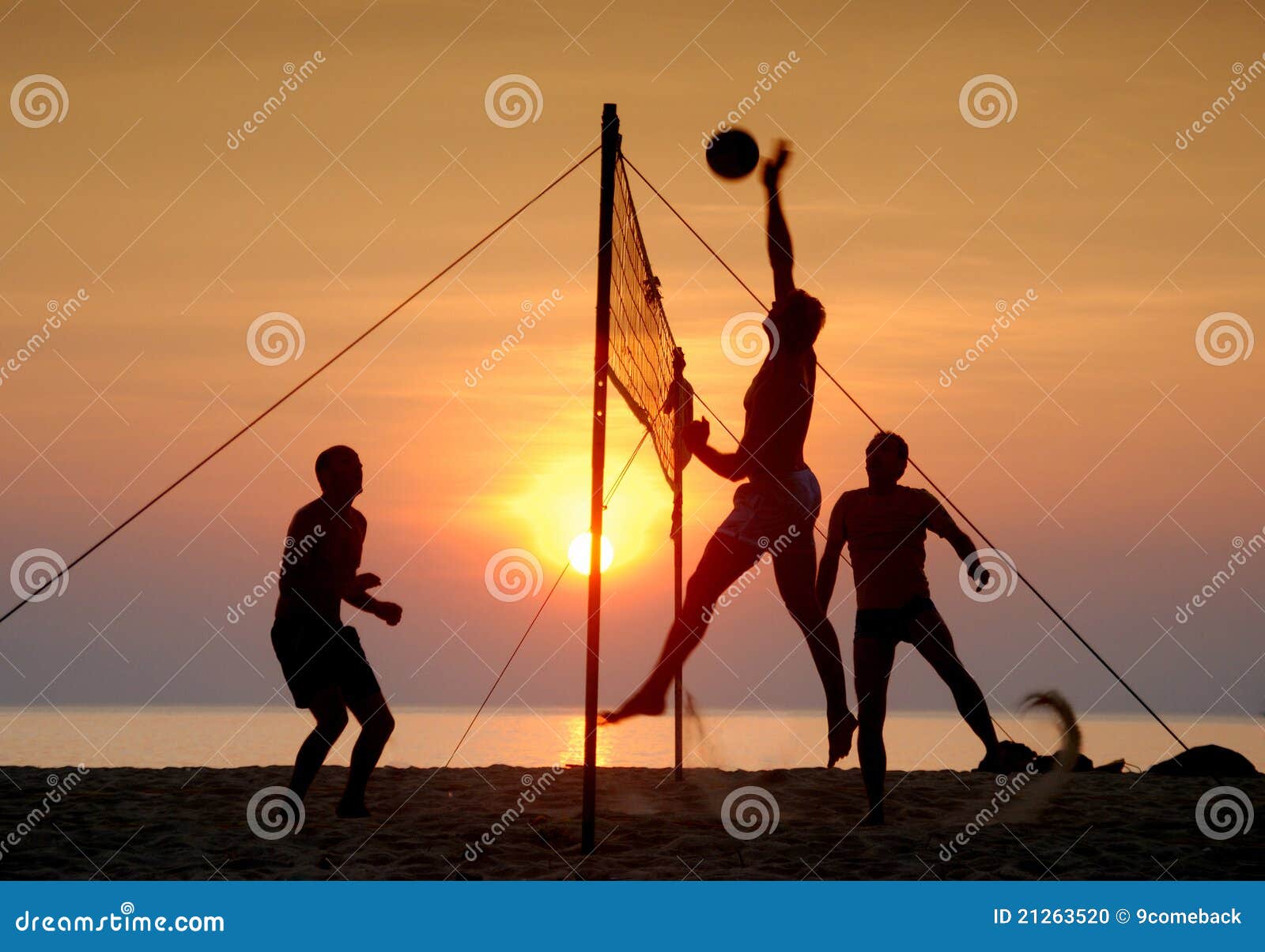 Beach volleyball stock photo. Image of sunrise, together 21263520