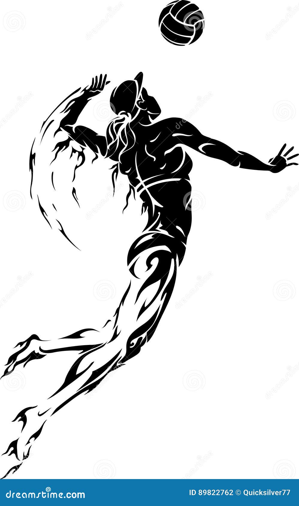 Beach Volleyball Flame stock vector. Illustration of professional ...