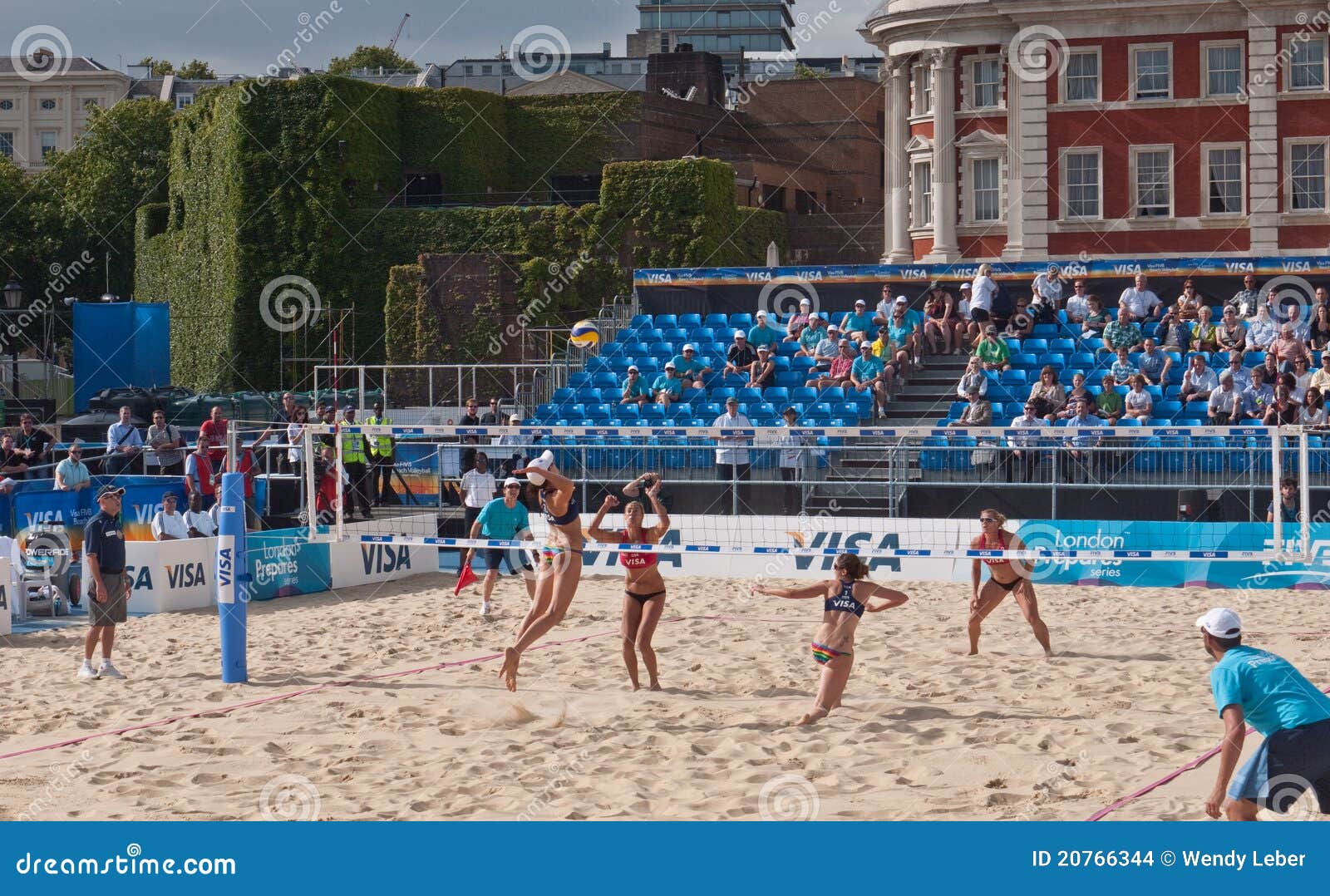 Beach Volleyball at Horse Guards Parade Editorial Stock Image Image
