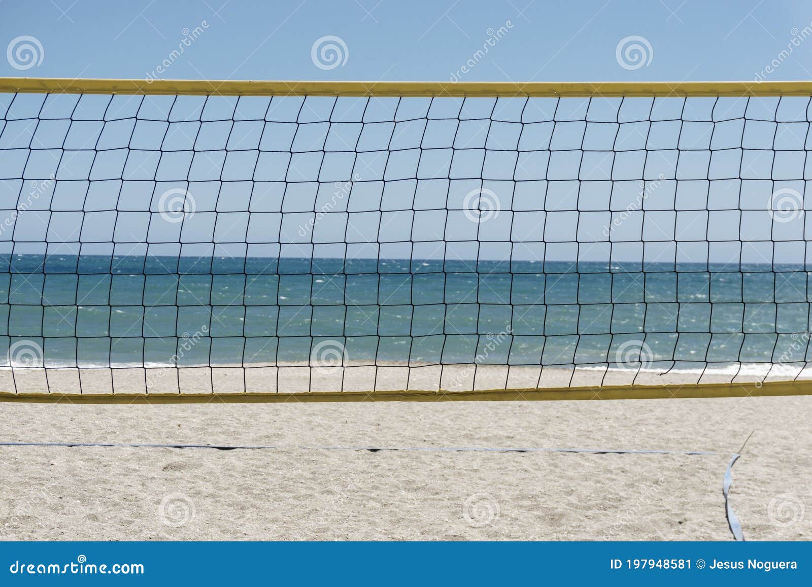 Beach Volleyball Net in Malaga, Spain Stock Image Image of active