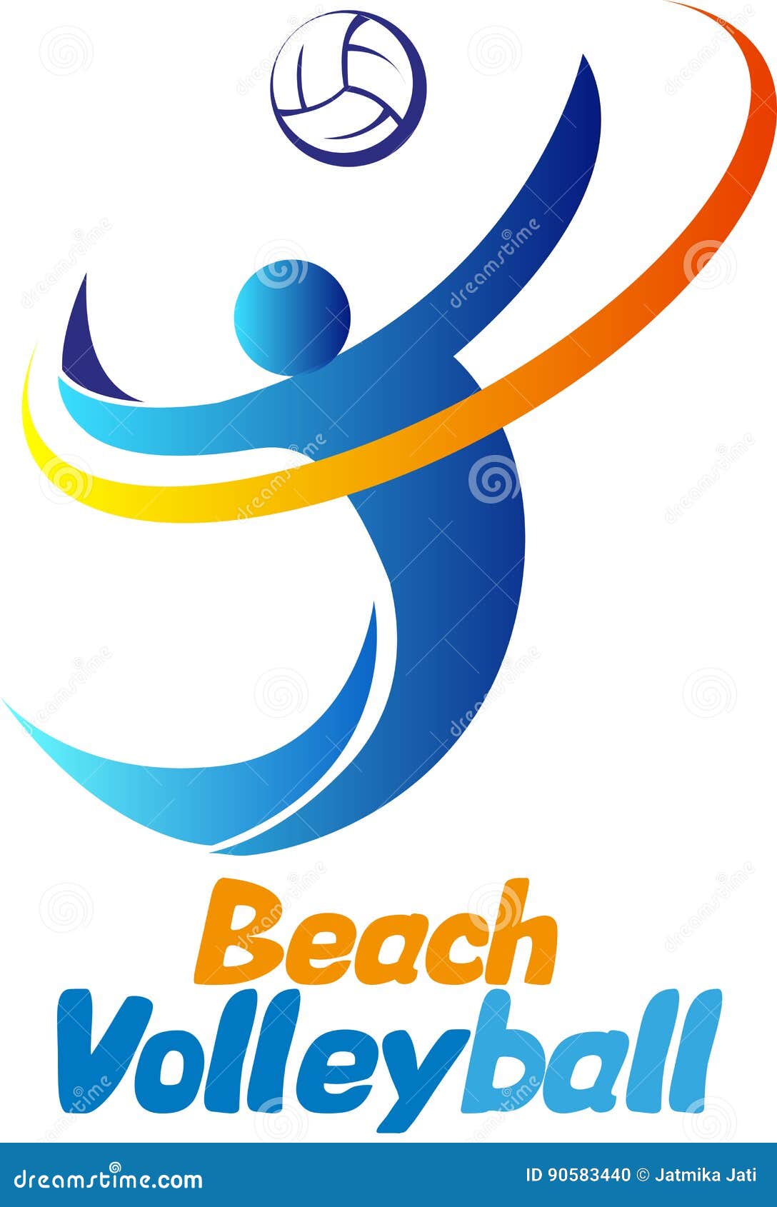 Download Beach Volleyball stock vector. Illustration of symbol ...