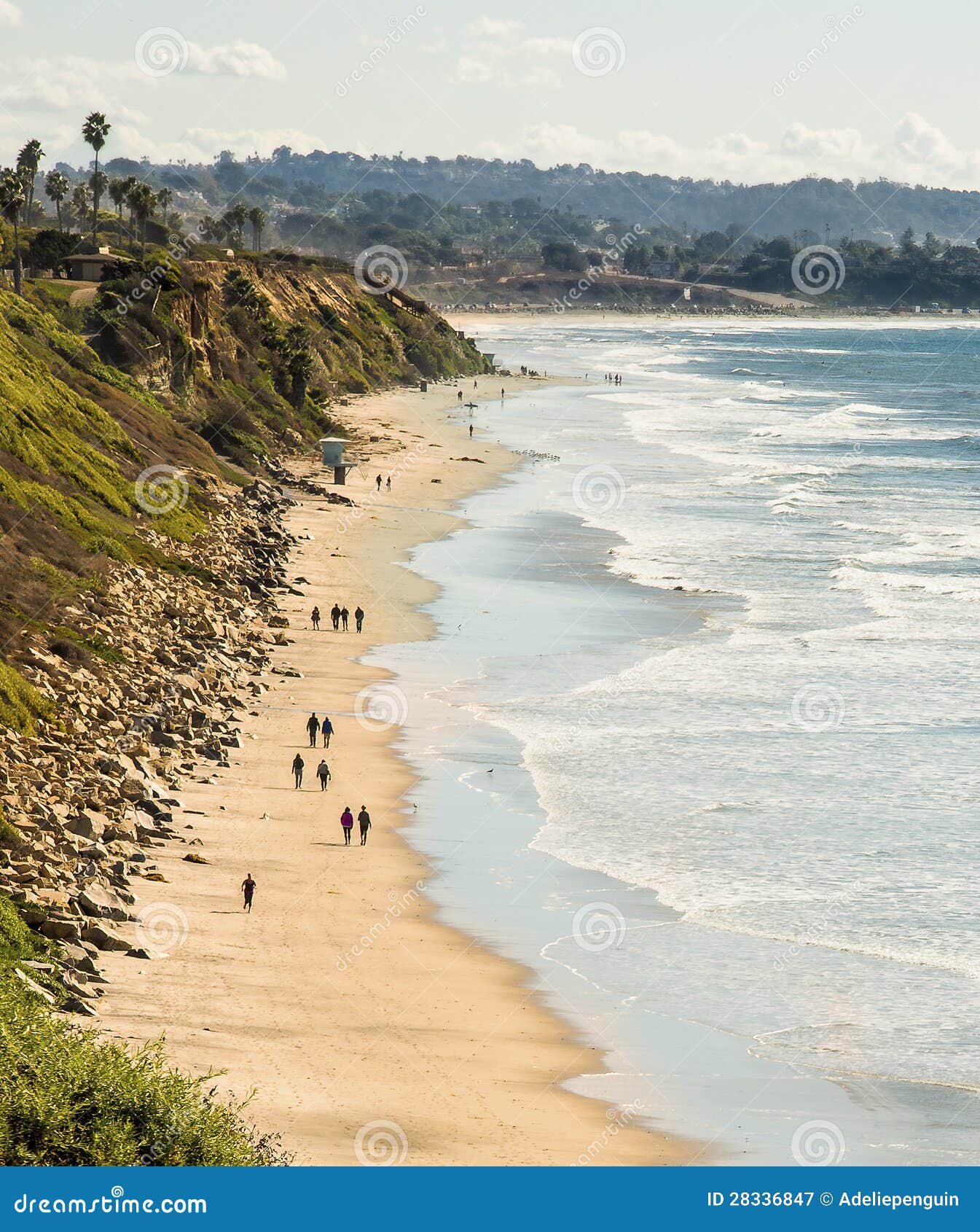 Beach Walking, Encinitas California Editorial Photography Image of coastline, destination