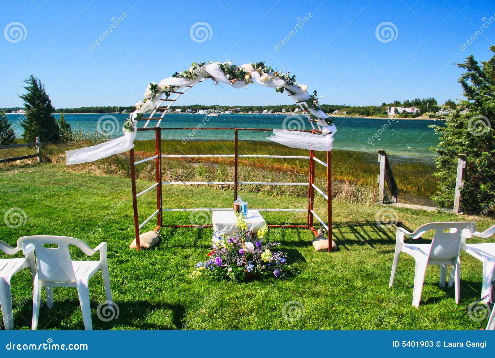 Beach Wedding Arch Stock Image Image Of Marriage Aisle